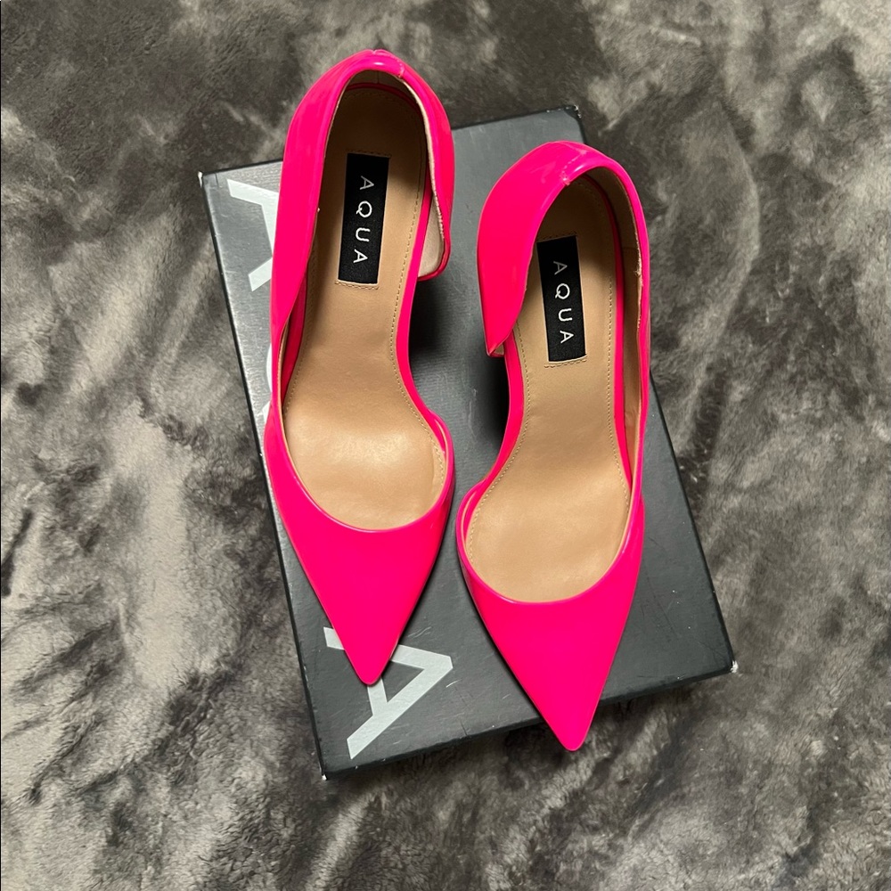 Aqua AQ-Dion Pink Neon Heels